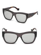 Balenciaga Marcolin 56mm Mirrored Square Sunglasses