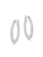 Saks Fifth Avenue Crystal Hoop Earrings/1