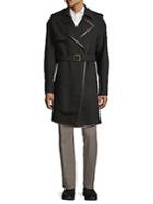 Valentino Leather-trimmed Trench Coat