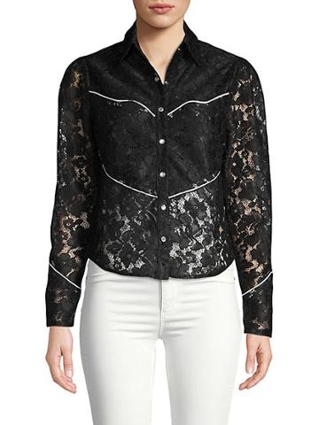 Divine Heritage Lace Western Blouse
