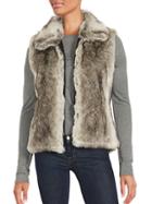 Saks Fifth Avenue Sleeveless Faux Fur Zip-up Vest