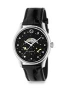 Gucci G-timeless Stainless Steel & Leather-strap Analog Watch
