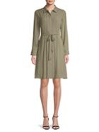 Nanette Nanette Lepore Pleated Front Belted Shirtdress