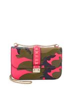 Valentino Leather Camouflage Shoulder Bag