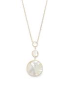 Saks Fifth Avenue 14k Gold & Mother Of Pearl Three Drop Necklace