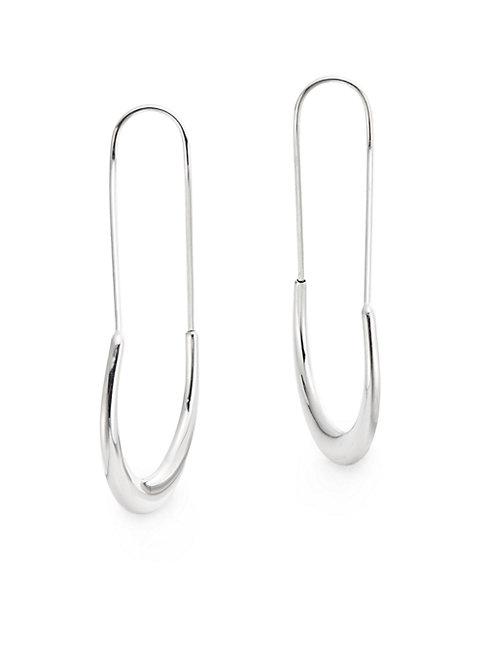 Saks Fifth Avenue Sterling Silver Crescent Moon Wire Drop Earrings