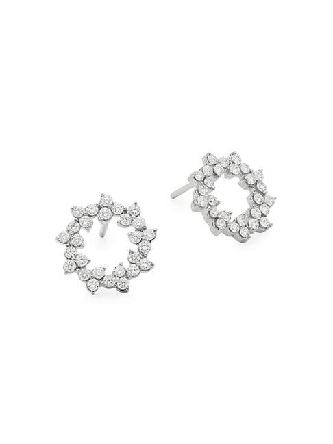 Hueb Reverie 18k White Gold & Diamond Stud Earrings
