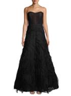 Marchesa Notte Strapless Tulle Gown