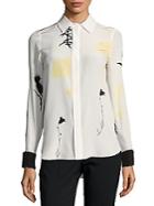 Max Mara Floral Silk Button-down Shirt