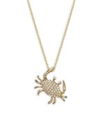 Effy 14k Yellow Gold & Diamond Crab Pendant Necklace