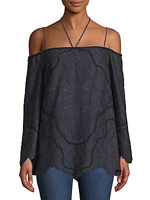 Jonathan Simkhai Embroidered Off-the-shoulder Blouse
