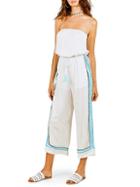 Surf Gypsy Strapless Wide-leg Jumpsuit Coverup
