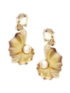Alexis Bittar 10k Goldplated Lucite & Crystal Dangle Earrings