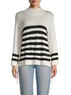 Joie Lantz Striped Funnelneck Sweater