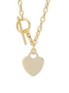 Saks Fifth Avenue 14k Yellow Gold Heart Tag Pendant Necklace