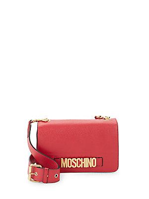 Moschino Flap Leather Shoulder Bag