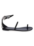 Giuseppe Zanotti Bejeweled Toe Loop Flat Sandals