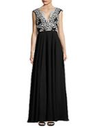 Adrianna Papell Lace Bodice Gown
