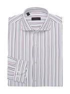 Saks Fifth Avenue Modern Vertical Stripe Cotton Dress Shirt