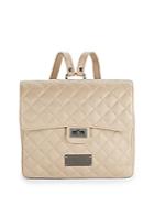 Valentino By Mario Valentino Quilted Leather Backpack