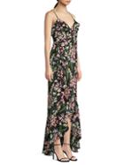 Likely Floral Wrap-front Maxi Dress