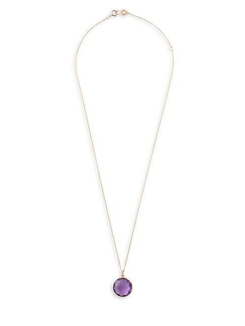 Ippolita Lollipop 18k Gold & Amethyst Pendant Necklace
