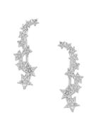 Sterling Forever Crystal Star Ear Crawlers