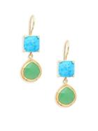 Alanna Bess Turquoise Geometric Drop Earrings