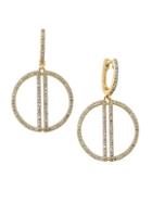 Effy D'oro Diamond & 14k Yellow Gold Circle Drop Earrings