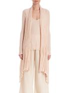 Donna Karan Asymmetrical Cashmere & Silk Cardigan
