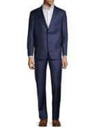 Hickey Freeman Classic-fit Plaid Wool Suit