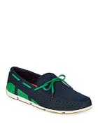 Swims Lace-up Mesh Boat Loafers