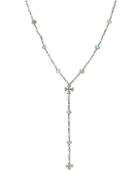 Bavna Labradorite & Champagne Diamond Beaded Rosary Necklace