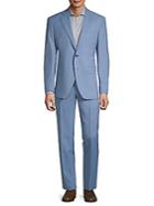 Saks Fifth Avenue Made In Italy Solid Linen-blend Suit