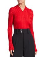 Proenza Schouler Technical Silk-blend Ribbed Sweater
