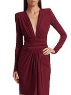 Alexandre Vauthier Ruched Stretch-jersey Long-sleeve Dress