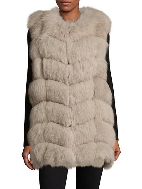Annabelle New York Dyed Fox Fur Vest