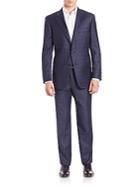 Hickey Freeman Checked Wool Suit