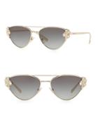 Versace Grad Jeweled Goldtone 56mm Aviator Sunglasses