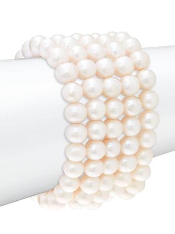Masako White Pearl 5-row Bracelet