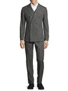 Dolce & Gabbana Textured Double-breasted Cotton Suit