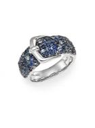 Effy Sapphire & Sterling Silver Buckle Ring