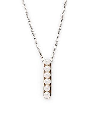 Majorica 7mm White Pearl Pendant Necklace