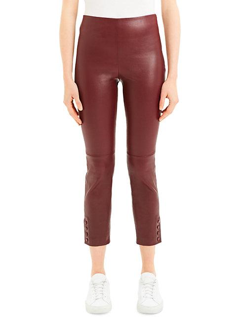 Theory Snap Leather Leggings