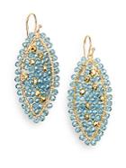 Nunu Blue Quartz & Pyrite Bead Earrings
