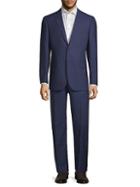Saks Fifth Avenue Made In Italy 2-piece Wool Windowpane Check Suit