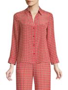 Alice + Olivia Eloise Printed Button-down Blouse