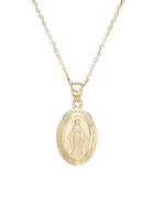 Saks Fifth Avenue 14k Yellow Gold Miraculous Medal Pendant Necklace