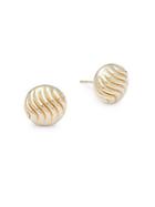 Saks Fifth Avenue 14k Yellow Gold Round Stud Earrings