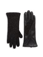 Saks Fifth Avenue Wild-print Cashmere Gloves